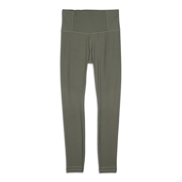 Lululemon in focus run tights Legging Gray-Sage Green, 33894 - Picture 1 of 13